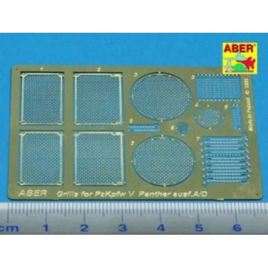 Grilles for Panther, Ausf. A/D, 1/35 - Aber Models 35G01