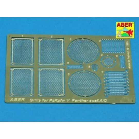Grilles for Panther, Ausf. A/D - Aber Models 35G01
