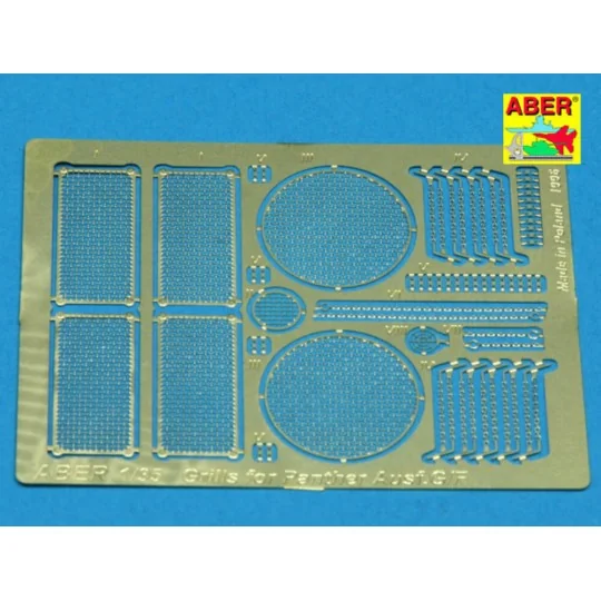 Grilles for Panther, Ausf. G/F, 1/35 - Aber Models 35G02 Grilles for Panther, Ausf. G/F, 1/35 - Aber Models 35G02