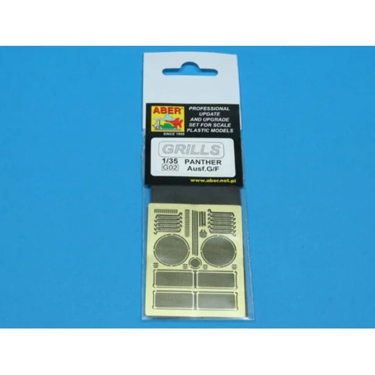 Grilles for Panther, Ausf. G/F, 1/35 - Aber Models 35G02 Grilles for Panther, Ausf. G/F, 1/35 - Aber Models 35G02
