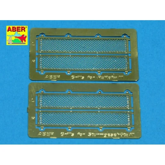 Grilles for Pz.Kpfw. III & Stug III, 1/35 - Aber Models 35G05 Grilles for Pz.Kpfw. III & Stug III, 1/35 - Aber Models 35G05