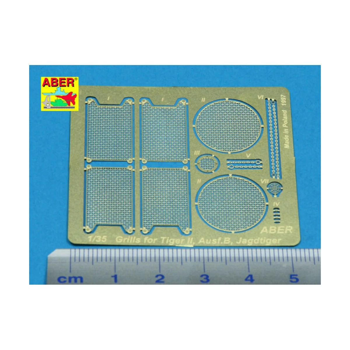 Grilles for King Tiger / Jagdtiger, 1/35 - Aber Models 35G06 Grilles for King Tiger / Jagdtiger, 1/35 - Aber Models 35G06