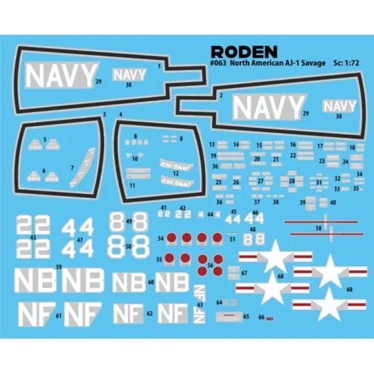 North American AJ-1 Savage, 1/72 - Roden 063