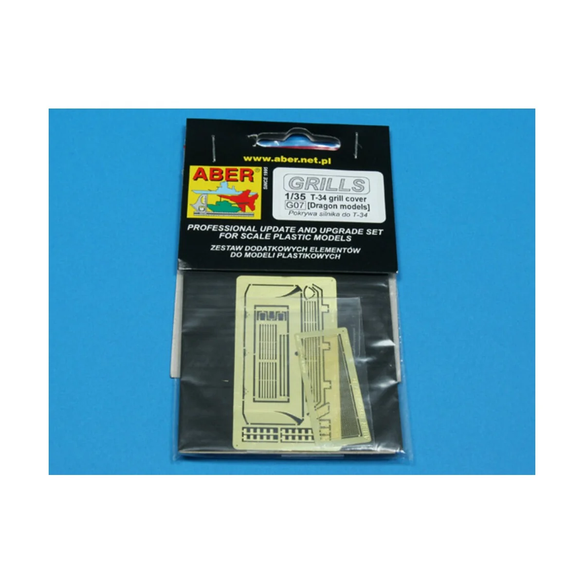 T-34 grill cover, 1/35 - Aber Models 35G07 T-34 grill cover, 1/35 - Aber Models 35G07