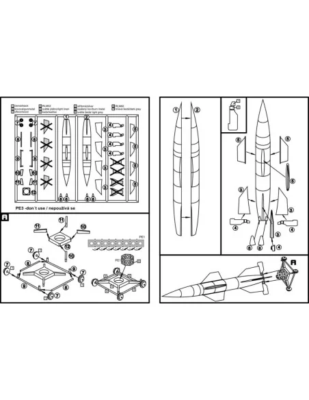 Hermes A1 rocket, 1/72 - Brengun BRP72008