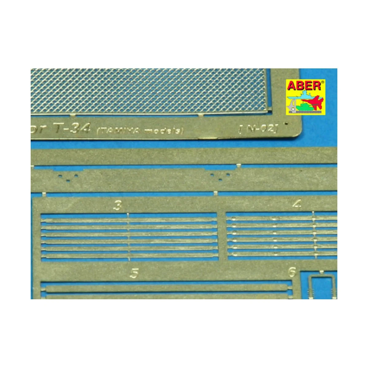 T-34 grill cover (Tamiya model), 1/35 - Aber Models 35G08