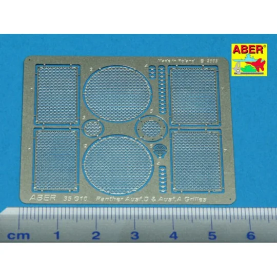 Grilles for Panther Ausf. A/D, 1/35 - Aber Models 35G10
