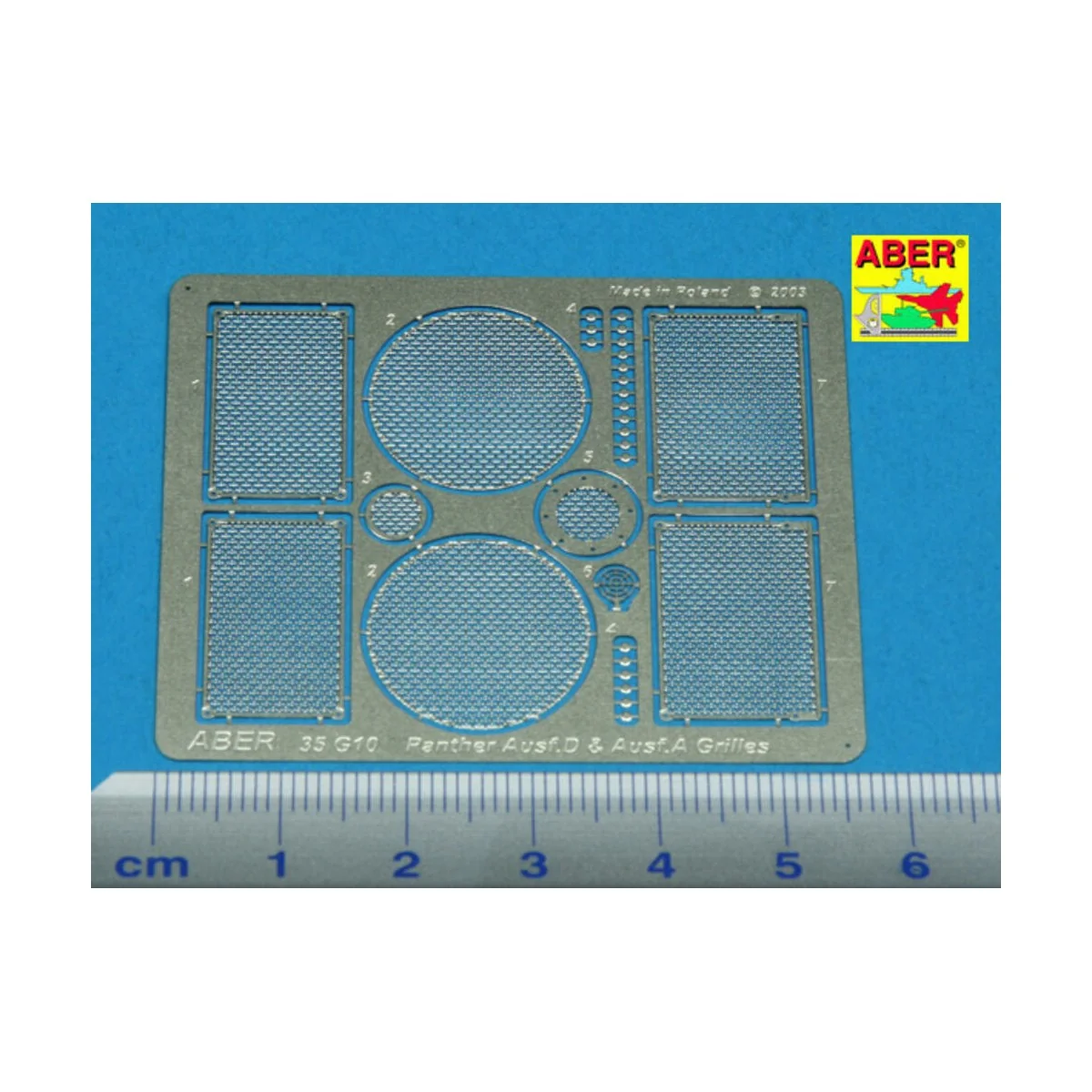 Grilles for Panther Ausf. A/D, 1/35 - Aber Models 35G10