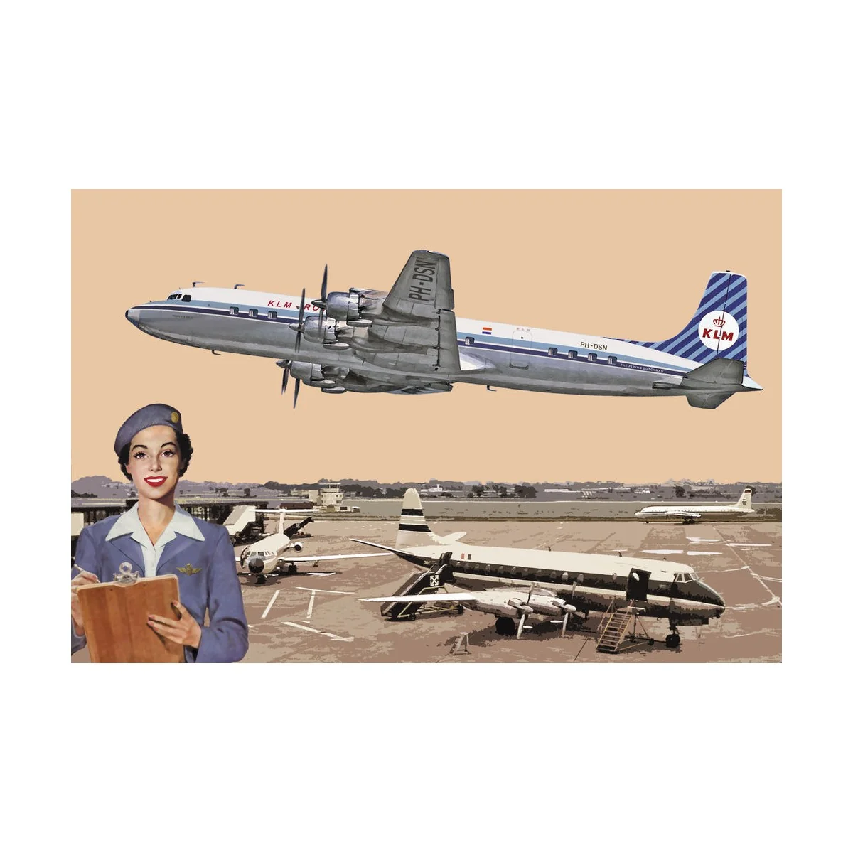 Douglas DC-7C Royal Dutch Airlines (KLM), 1/144 - Roden 302 Douglas DC-7C Royal Dutch Airlines (KLM), 1/144 - Roden 302