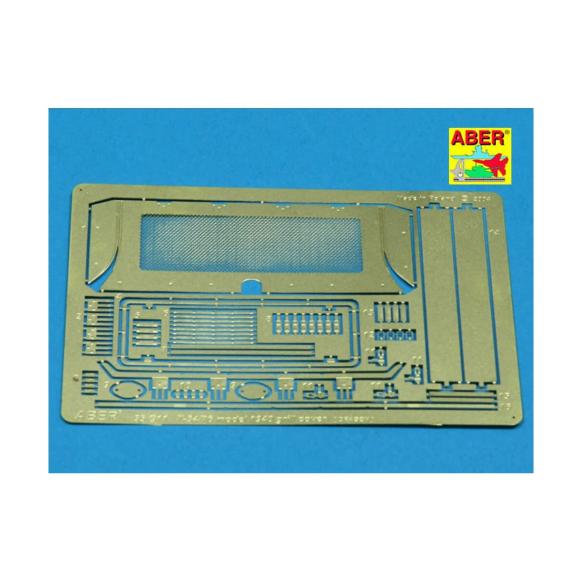 T-34/76 - 1940 grill cover, 1/35 - Aber Models 35G11 T-34/76 - 1940 grill cover, 1/35 - Aber Models 35G11