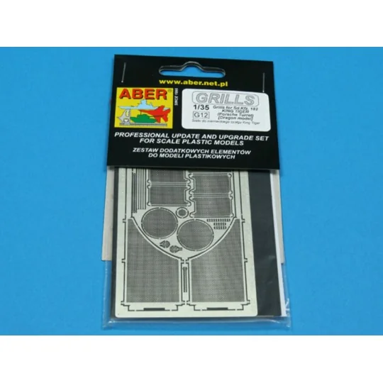 Grilles for Sd.Kfz.182 King Tiger (Porshe turret) - Aber Models 35G12