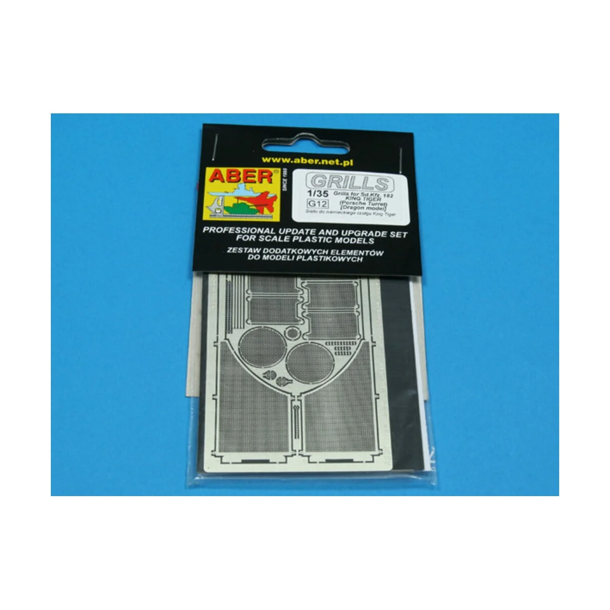 Grilles for Sd.Kfz.182 King Tiger (Porshe turret), 1/35 - Aber Mode... Grilles for Sd.Kfz.182 King Tiger (Porshe turret), 1/35 - Aber Mode...