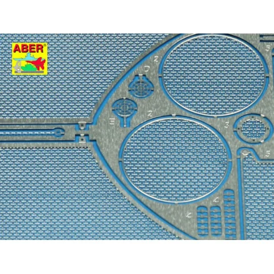 Grilles for Sd.Kfz.182 King Tiger (Porshe turret) - Aber Models 35G12