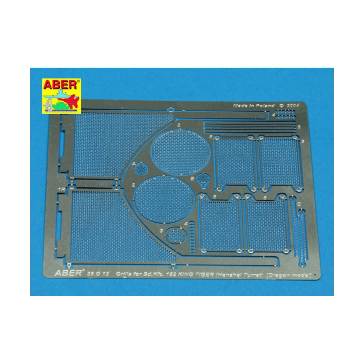 Grilles for Sd.Kfz. 182 King Tiger (Henshel Turret), 1/35 - Aber Mo... Grilles for Sd.Kfz. 182 King Tiger (Henshel Turret), 1/35 - Aber Mo...