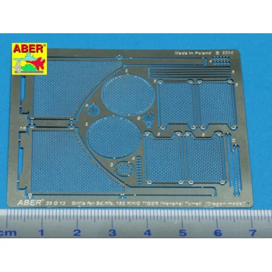 Grilles for Sd.Kfz. 182 King Tiger (Henshel Turret), 1/35 - Aber Mo... Grilles for Sd.Kfz. 182 King Tiger (Henshel Turret), 1/35 - Aber Mo...