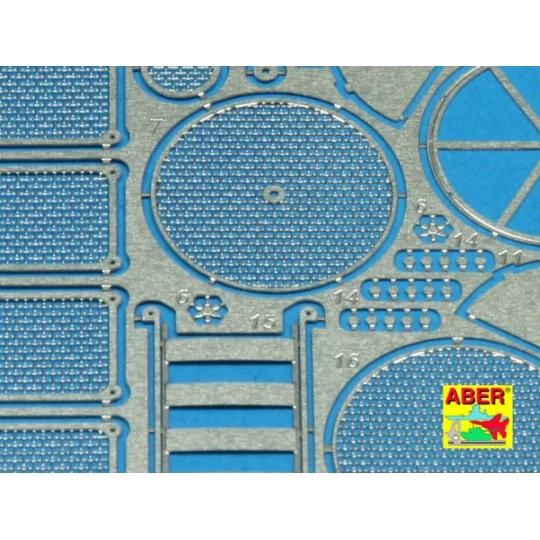 Grilles for Sd.Kfz. 171 Panther, Ausf G-late model - Aber Models 35G14
