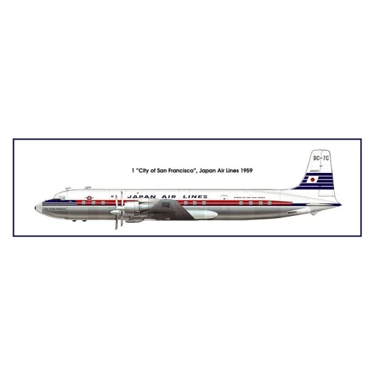 DC-7C Japan Air Lines, 1/144 - Roden 303