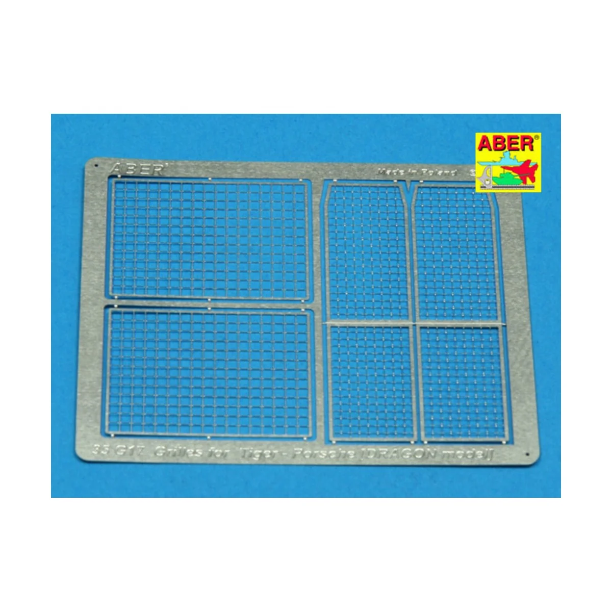 Grilles for Tiger Porshe, 1/35 - Aber Models 35G17 Grilles for Tiger Porshe, 1/35 - Aber Models 35G17