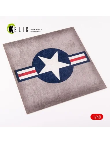 US Roundel - Acrylic 3 mm (240 x 240 mm) (190g) (1/72 - 1/48), 1/48...