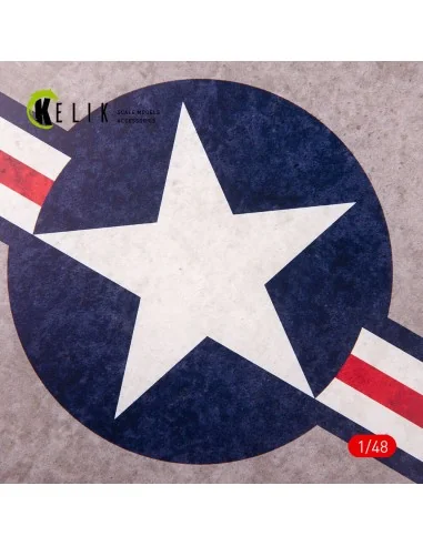 US Roundel - Acrylic 3 mm (240 x 240 mm) (190g) (1/72 - 1/48), 1/48...