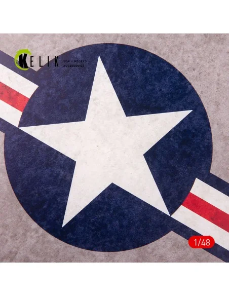 US Roundel - Acrylic 3 mm (240 x 240 mm) (190g) (1/72 - 1/48), 1/48...