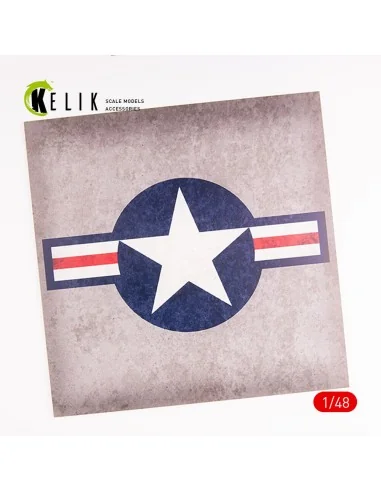 US Roundel - Acrylic 3 mm (240 x 240 mm) (190g) (1/72 - 1/48), 1/48...