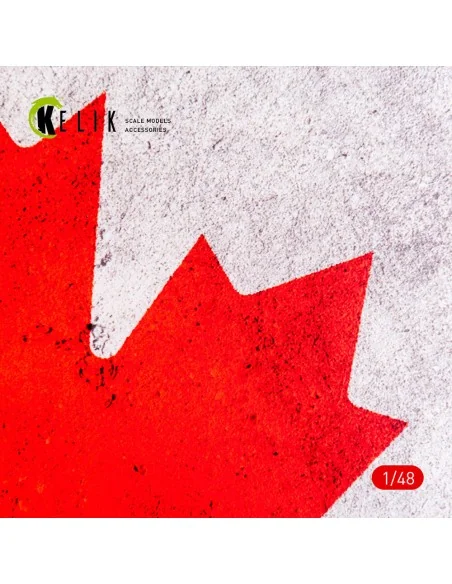 Canada Flag - Base - Acrylic 3 mm (410 x 270 mm) (410 g) (1/72 - 1/...