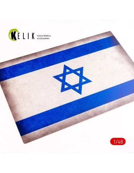 Israel Flag - Base - Acrylic 3 mm (410 x 270 mm) (410 g) (1/72 - 1/...