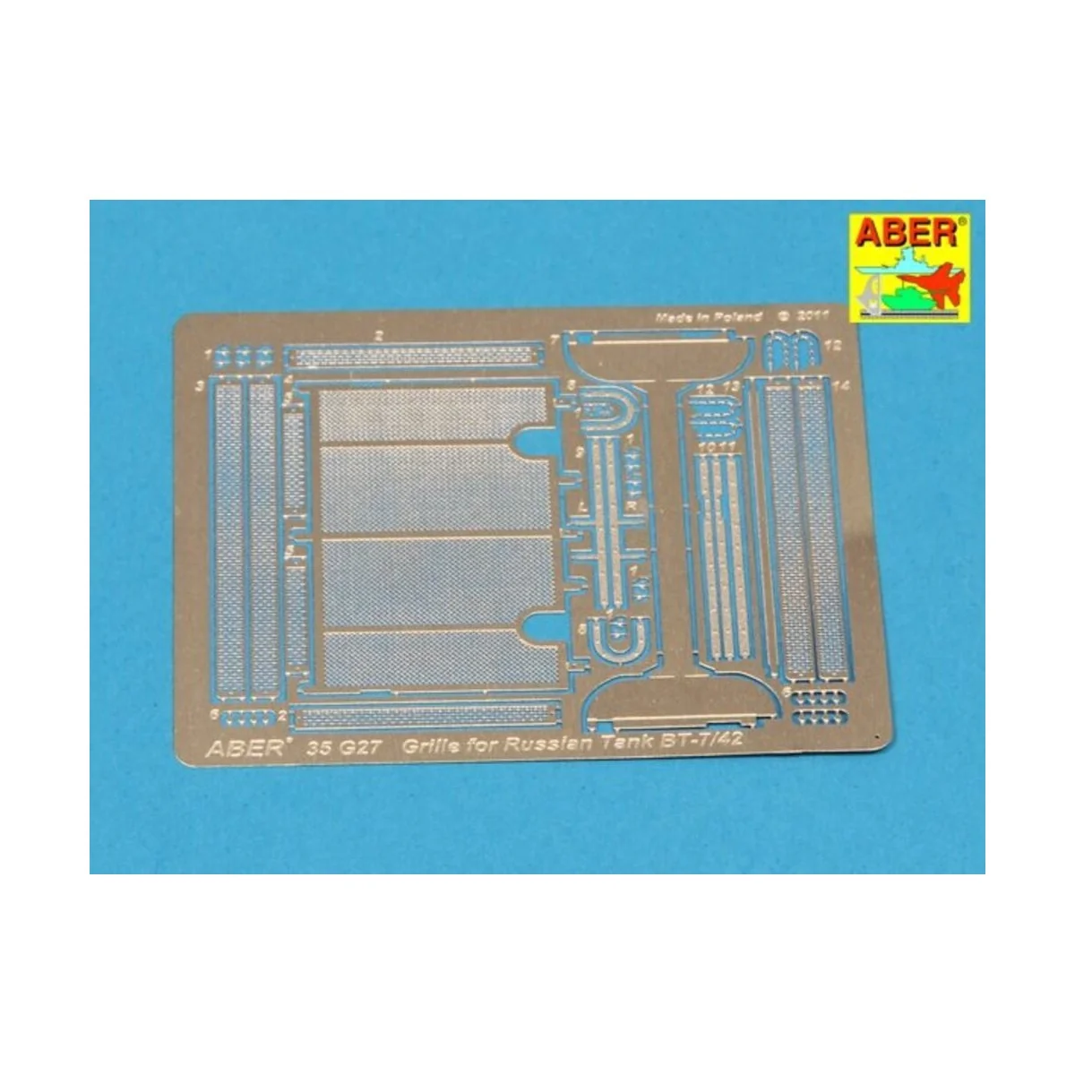 Grilles for BT-7 or BT-42, 1/35 - Aber Models 35G27 Grilles for BT-7 or BT-42, 1/35 - Aber Models 35G27