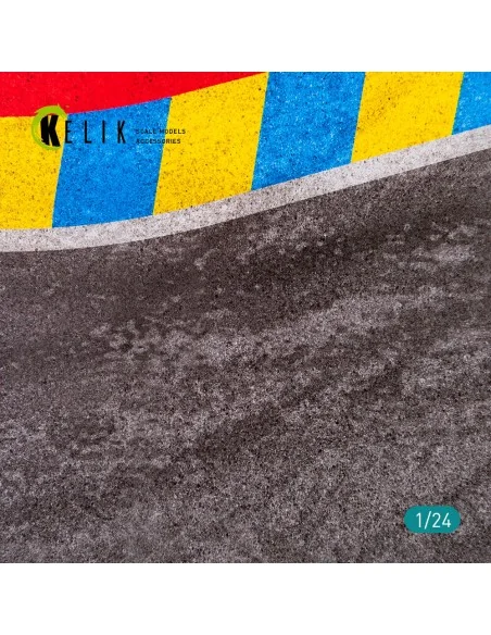 Asphalt road 24 Hours of Le Mans Turn Base - Acrylic 3 mm (180 x 35...
