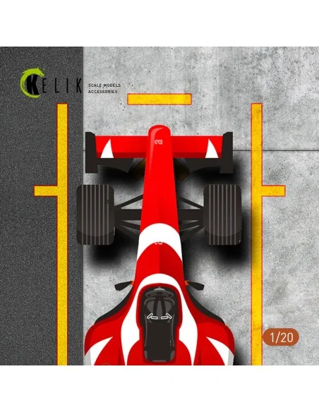 F1 Pitstop Type 2 Base - Acrylic 3 mm (180 x 357 mm) (210 g) (1/20)...