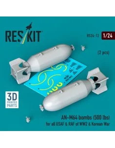 AN-M64 bombs (500 lbs) for all USAF & RAF of WW2 & Korean War (2 pc...