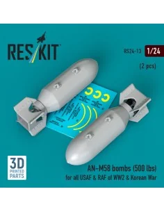 AN-M58 bombs (500 lbs) for all USAF & RAF of WW2 & Korean War (2 pc...