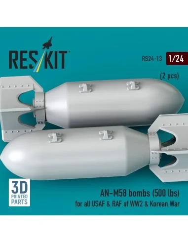 AN-M58 bombs (500 lbs) for all USAF & RAF of WW2 & Korean War (2 pc...