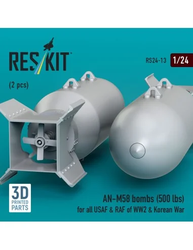 AN-M58 bombs (500 lbs) for all USAF & RAF of WW2 & Korean War (2 pc...