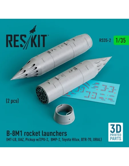 B-8M1 rocket launchers (2 pcs) (MT-LB, UAZ, Pickup w/ZPU-2, BMP-2, ...