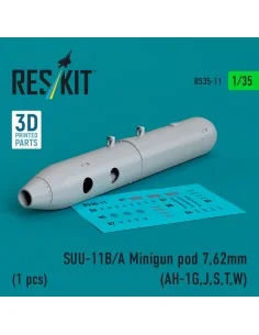 SUU-11B/A Minigun pod 7, 62mm (1 pcs) (AH-1G, J, S, T, W) (3D print...