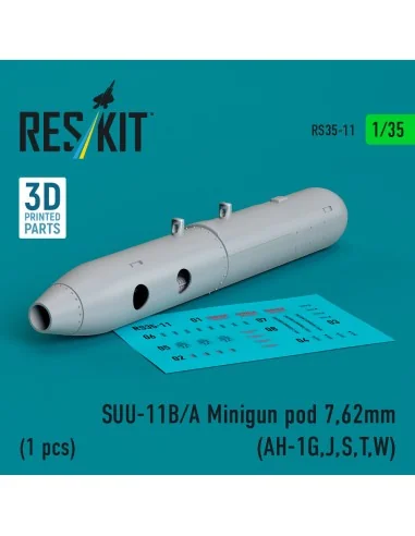 SUU-11B/A Minigun pod 7, 62mm (1 pcs) (AH-1G, J, S, T, W) (3D print...