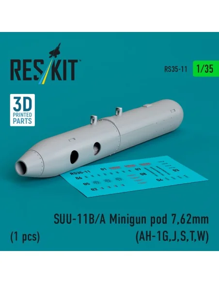 SUU-11B/A Minigun pod 7, 62mm (1 pcs) (AH-1G, J, S, T, W) (3D print...