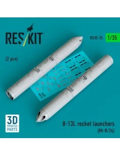 [NO_DESC] B-13L rocket launchers (2 pcs) (Mi-8/24) (3D printed), 1/...
