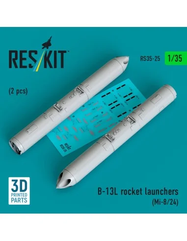 B-13L rocket launchers (2 pcs) (Mi-8/24) (3D printed), 1/35 - ResKi...