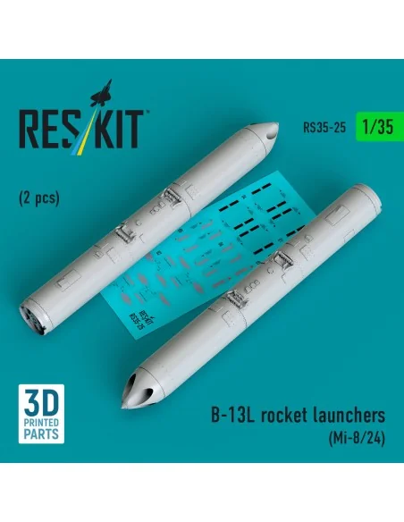 B-13L rocket launchers (2 pcs) (Mi-8/24) (3D printed), 1/35 - ResKi...