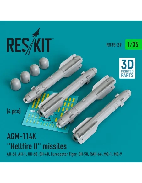 AGM-114K Hellfire II missiles (4 pcs) (AH-64, AH-1, UH-60, SH-60, E...