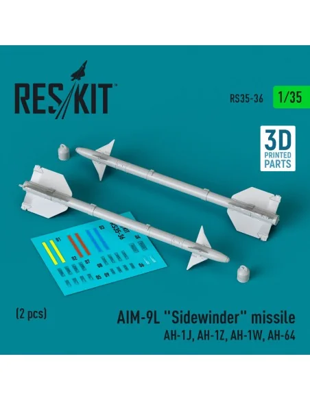 AIM-9L Sidewinder missile (AH-1J, AH-1Z, AH-1W, AH-64) (2 pcs) (3D ...