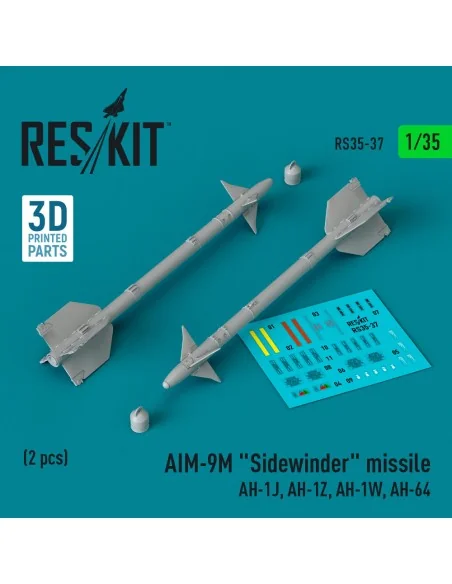 AIM-9M Sidewinder missile (AH-1J, AH-1Z, AH-1W, AH-64) (2 pcs) (3D ...