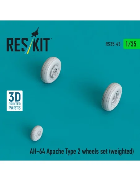 [NO_DESC] AH-64 Apache type 2 wheels set (weighted) (3D Printed), 1...