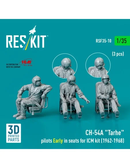CH-54A Tarhe pilots Early in seats for ICM kit (1962-1968) (3 pcs) ...