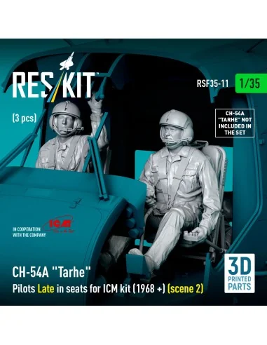 CH-54A Tarhe Pilots Late in seats for ICM kit (1968 +) (scene 2) (3...