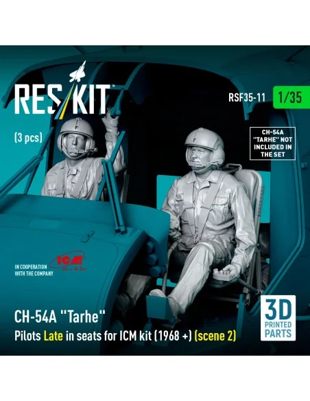 CH-54A Tarhe Pilots Late in seats for ICM kit (1968 +) (scene 2) (3...