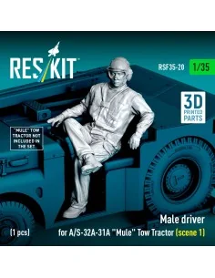Male driver for A/S-32A-31A Mule Tow Tractor (scene 1) (1 pcs) (3D ... 2